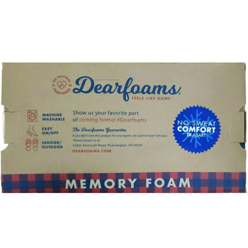 NWT Men's Dearfoams Cozy Clog Wool Blend Memory Foam Indoo/Outdoor Slippers - Picture 4 of 7